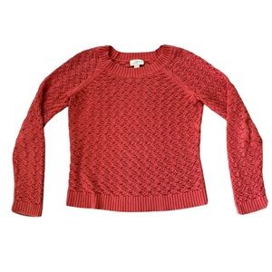 Ann Taylor Loft Pink Longsleeve Knit Top Womens M